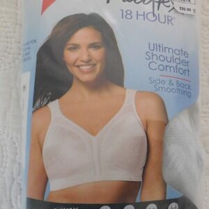 NEW Playtex 18 Hour Ultimate Shoulder Comfort WireFree #4693 Bra Side Smoothing
